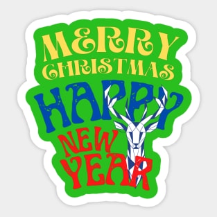 MERRY CHRISTMAS & HAPPY NEW YEAR! Sticker